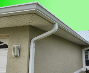 seamless gutter sample - 6" wide seamless gutter install